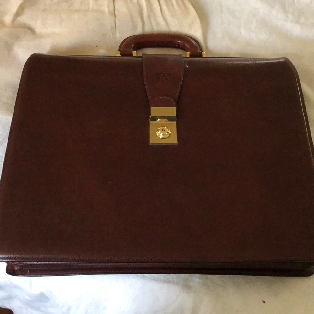 Italian Leather Vintage Briefcase